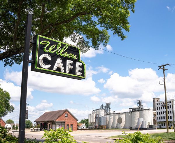 Town of Wilson cafe sign