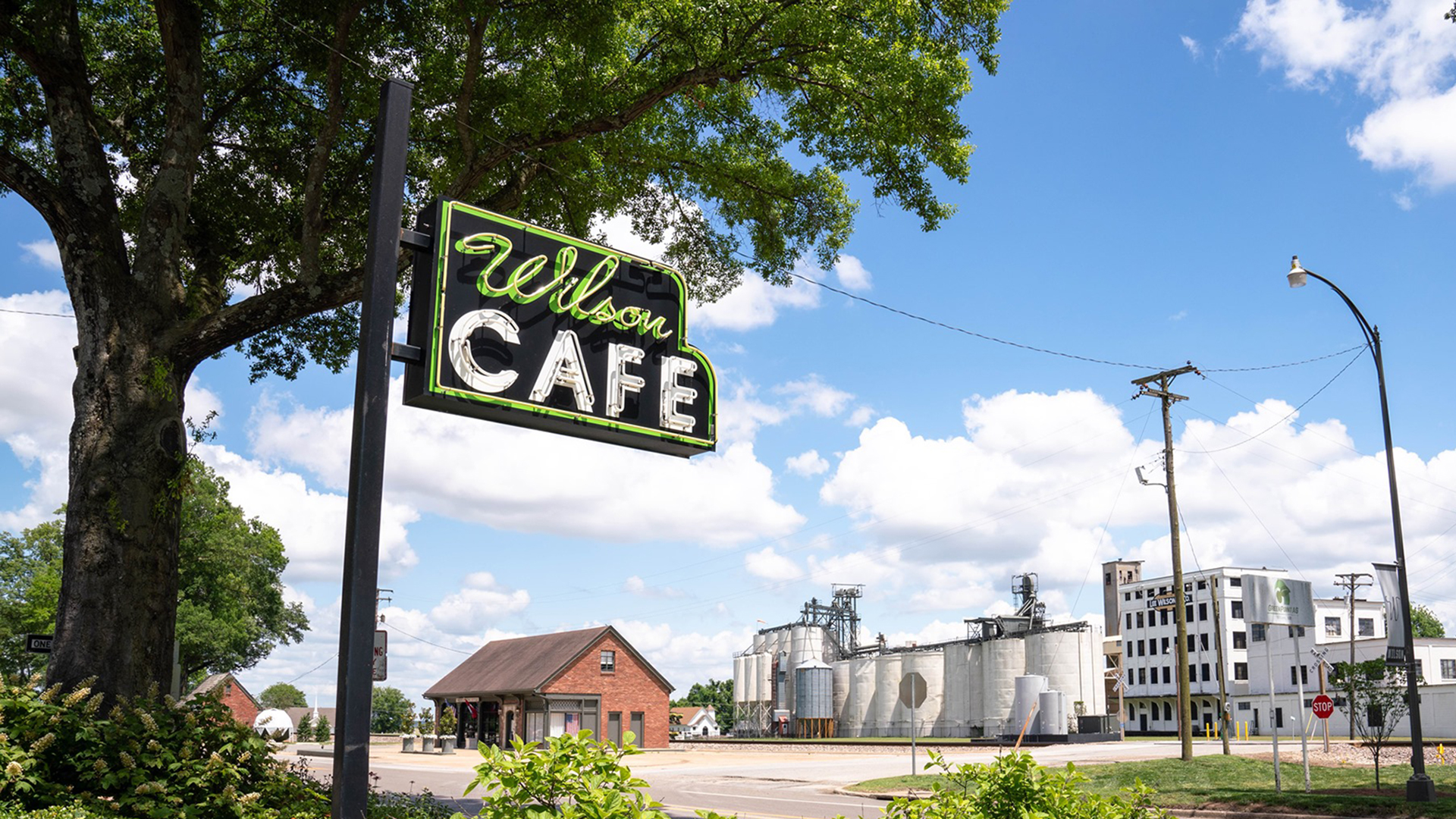 Town of Wilson cafe sign