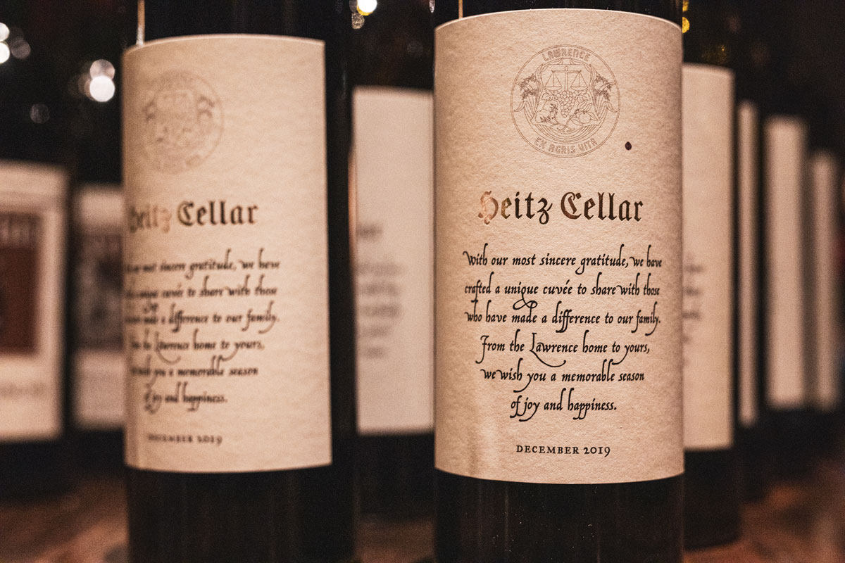 Heitz Cellar wine bottles