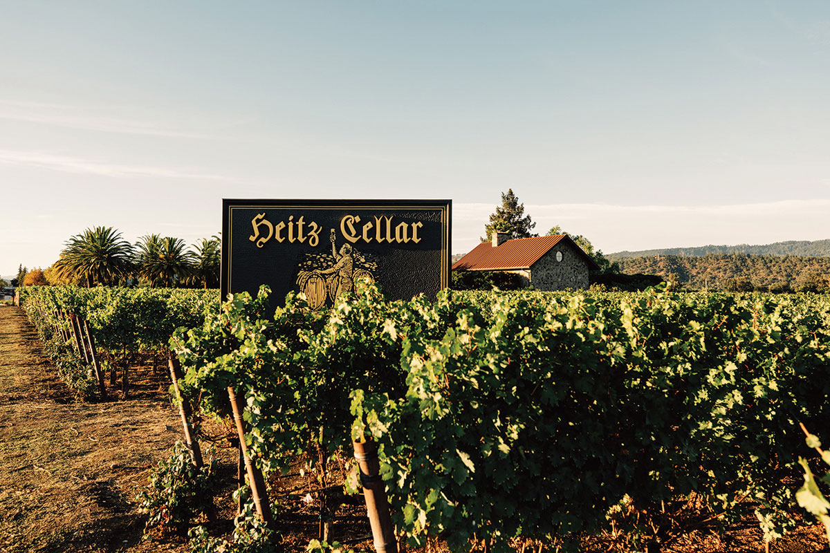 View of Heitz Cellar winery in Napa, CA.