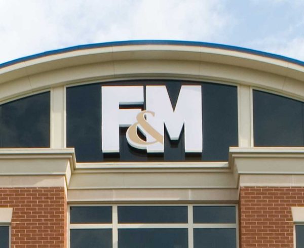 F&M Bank headquarters sign