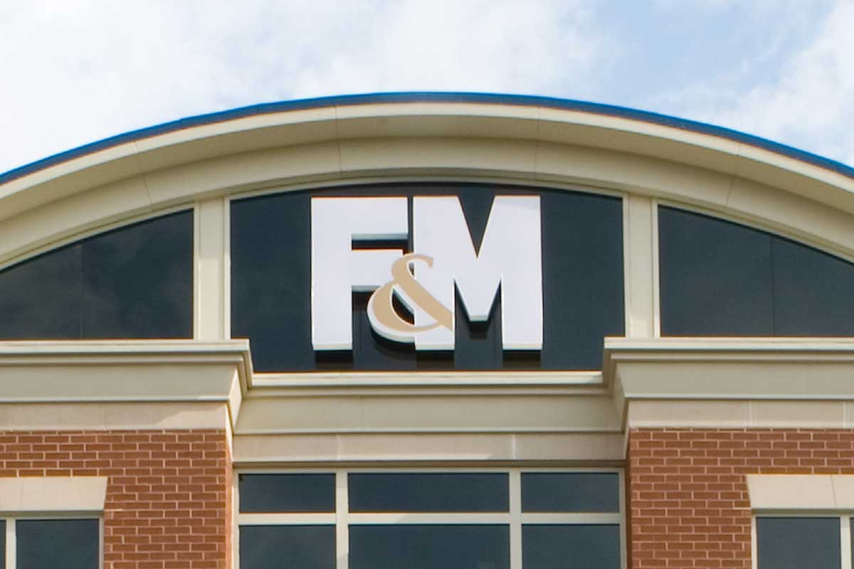 F&M Bank headquarters sign