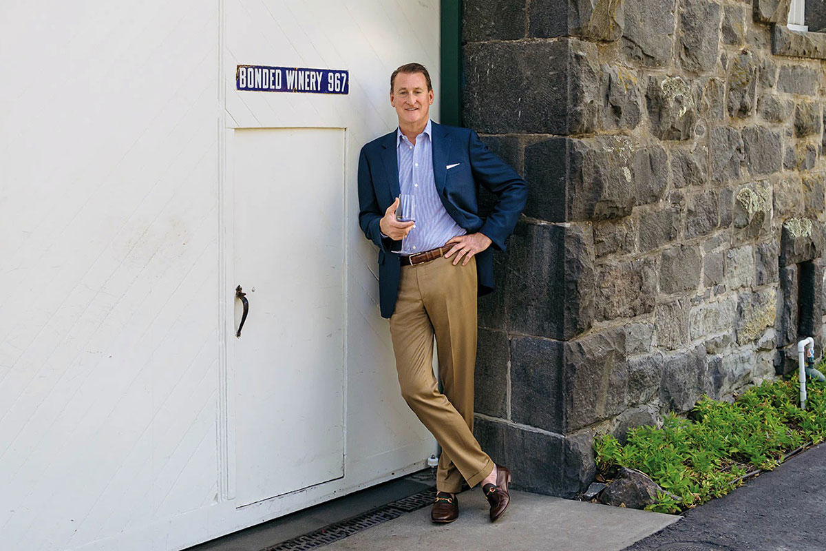 Gaylon Lawrence at his flagship estate, the famed Heitz Cellar. (Aaron Wojack)