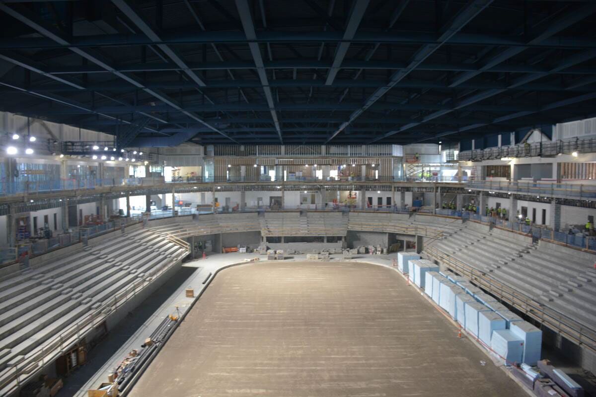 F&M Bank Arena construction progress