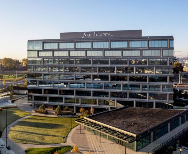 Aerial view of Fourth Capital Bank headquarters in Nashville, TN